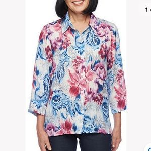 Alfred dunner Classics 3/4 Sleeve Blouse S XL